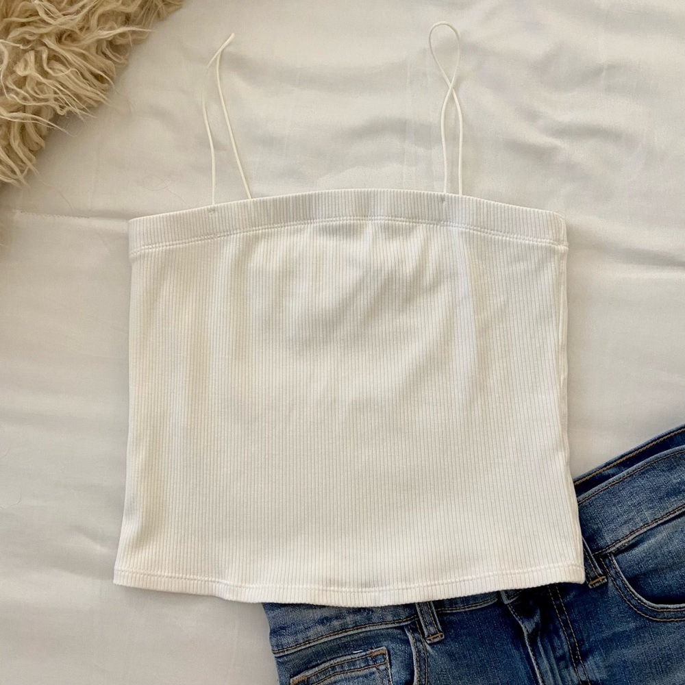 Active USA | Ribbed Crop Top | Size Small